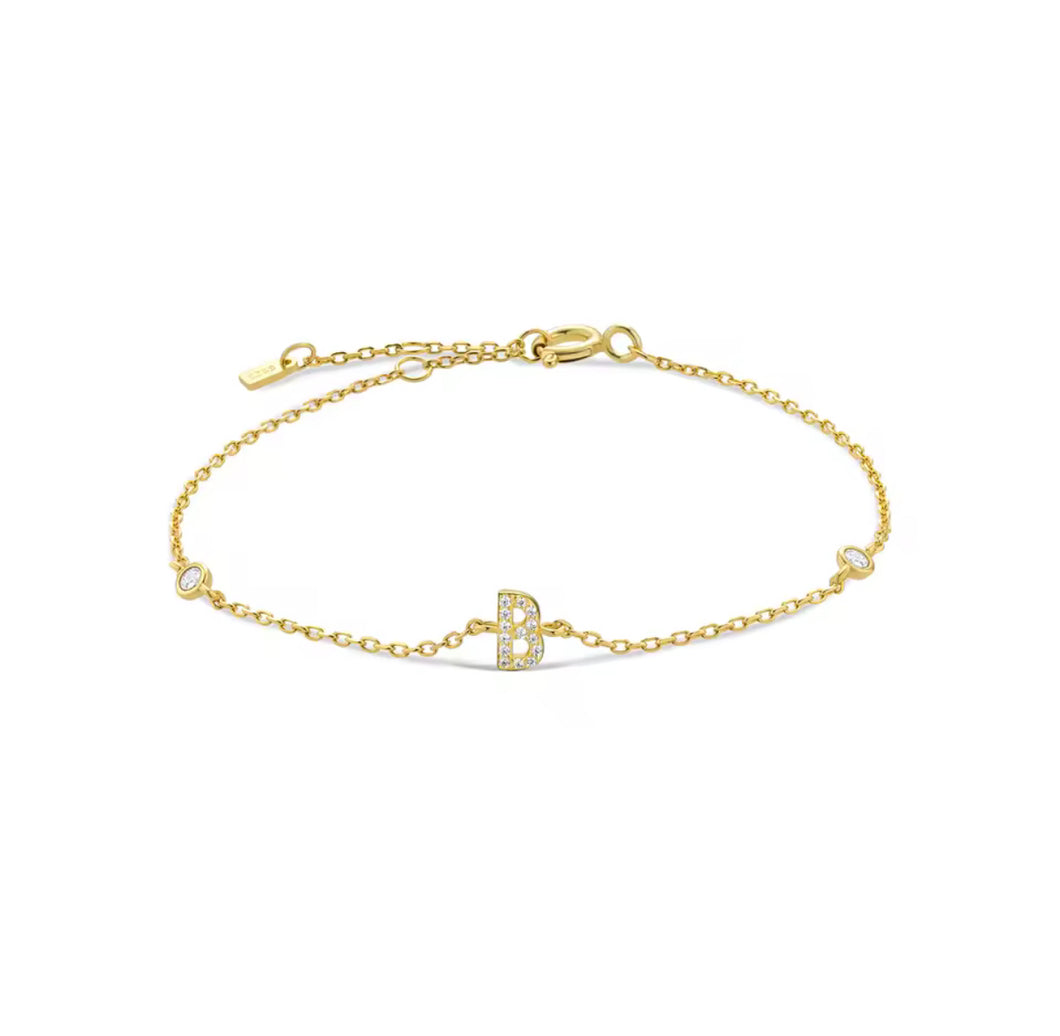 Alphabet Gold Bracelet