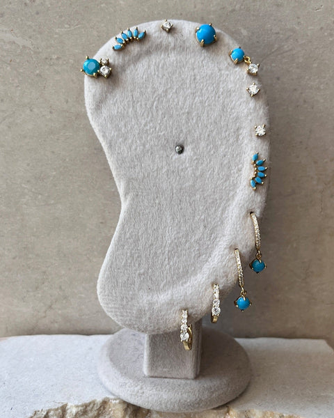 Circon Multiple Colors Mini Earrings (Unidad)