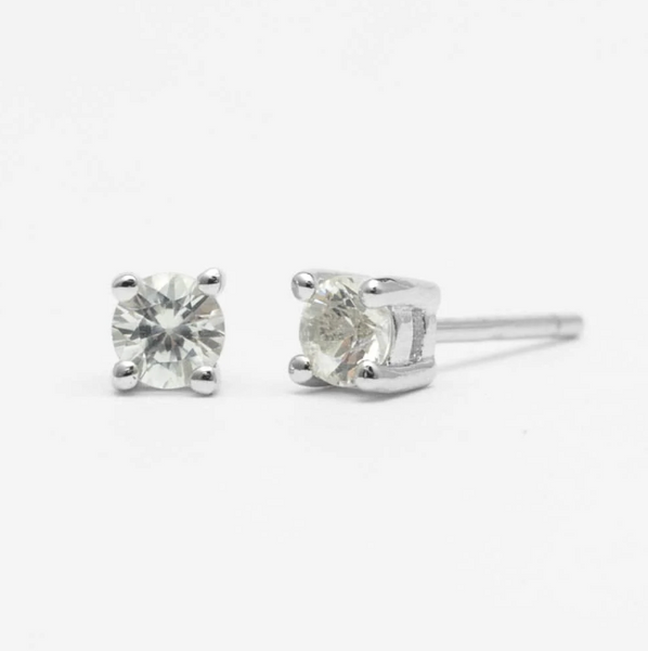 White Sapphire Earrings