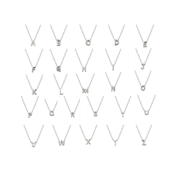Initials Necklace Plateado